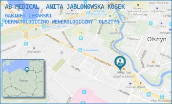 GABINET LEKARSKI DERMATOLOGICZNO-WENEROLOGICZNY - AB MEDICAL  ANITA JABLONOWSKA KOSEK - GRUNWALDZKA 4/2,  OLSZTYN