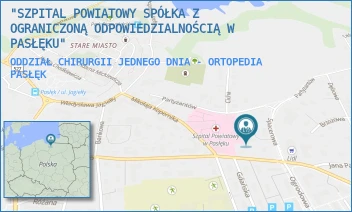 ODDZIAŁ CHIRURGII JEDNEGO DNIA - ORTOPEDIA - "SZPITAL POWIATOWY SPÓŁKA Z OGRANICZONĄ ODPOWIEDZIALNOŚCIĄ W PASŁĘKU" - KOPERNIKA 24A,  PASŁĘK