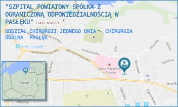 ODDZIAŁ CHIRURGII JEDNEGO DNIA - CHIRURGIA OGÓLNA - "SZPITAL POWIATOWY SPÓŁKA Z OGRANICZONĄ ODPOWIEDZIALNOŚCIĄ W PASŁĘKU" - KOPERNIKA 24A,  PASŁĘK