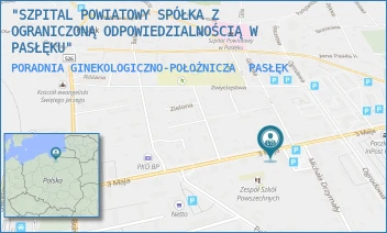 PORADNIA GINEKOLOGICZNO-POŁOŻNICZA - "SZPITAL POWIATOWY SPÓŁKA Z OGRANICZONĄ ODPOWIEDZIALNOŚCIĄ W PASŁĘKU" - PL. GRUNWALDZKI 8,  PASŁĘK