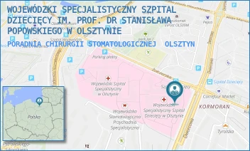 PORADNIA CHIRURGII STOMATOLOGICZNEJ - WOJEWÓDZKI SPECJALISTYCZNY SZPITAL DZIECIĘCY IM. PROF. DR STANISŁAWA POPOWSKIEGO W OLSZTYNIE - ŻOŁNIERSKA 18A,  OLSZTYN