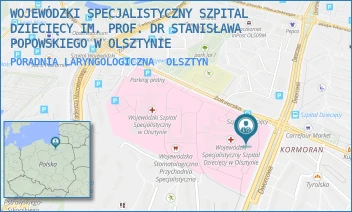PORADNIA LARYNGOLOGICZNA - WOJEWÓDZKI SPECJALISTYCZNY SZPITAL DZIECIĘCY IM. PROF. DR STANISŁAWA POPOWSKIEGO W OLSZTYNIE - ŻOŁNIERSKA 18 A,  OLSZTYN