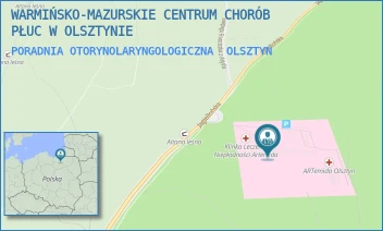 PORADNIA OTORYNOLARYNGOLOGICZNA - WARMIŃSKO-MAZURSKIE CENTRUM CHORÓB PŁUC W OLSZTYNIE - JAGIELLOŃSKA 78,  OLSZTYN