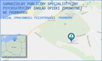 DZIAŁ (PRACOWNIA) FIZJOTERAPII - SZPITAL PSYCHIATRYCZNY ŚW. ANTONIEGO WIELKIEGO WE FROMBORKU - SANATORYJNA 1,  FROMBORK