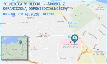 ODDZIAŁ PEDIATRYCZNY - "OLMEDICA W OLECKU - SPÓŁKA Z OGRANICZONĄ ODPOWIEDZIALNOŚCIĄ" - GOŁDAPSKA 1,  OLECKO