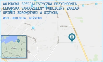 WSPL-UROLOGIA - WOJSKOWA SPECJALISTYCZNA PRZYCHODNIA LEKARSKA SAMODZIELNY PUBLICZNY ZAKŁAD OPIEKI ZDROWOTNEJ W GIŻYCKU - OBWODOWA 3,  GIŻYCKO