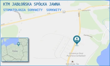 STOMATOLOGIA SORKWITY - KTM JABŁOŃSKI SPÓŁKA KOMANDYTOWA - SZKOLNA 3,  SORKWITY