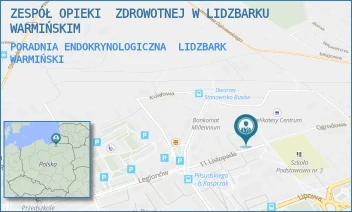 PORADNIA ENDOKRYNOLOGICZNA - ZESPÓŁ OPIEKI  ZDROWOTNEJ W LIDZBARKU WARMIŃSKIM - 11-GO LISTOPADA 15,  LIDZBARK WARMIŃSKI