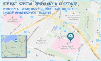 PODODDZIAŁ WEWNĘTRZNY KLINIKI KARDIOLOGII I CHORÓB WEWNĘTRZNYCH - MIEJSKI SZPITAL ZESPOLONY W OLSZTYNIE - NIEPODLEGŁOŚCI 44,  OLSZTYN