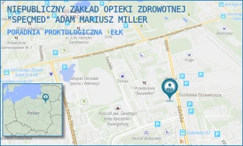 PORADNIA PROKTOLOGICZNA - NIEPUBLICZNY ZAKŁAD OPIEKI ZDROWOTNEJ "SPECMED" ADAM MARIUSZ MILLER - GDAŃSKA 17,  EŁK