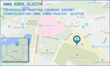 INDYWIDUALNA PRAKTYKA LEKARSKA GABINET STOMATOLOGICZNY ANNA KOROL-KLUCZYK - ANNA KOROL-KLUCZYK - AL. SYBIRAKÓW 3A/P.107,  OLSZTYN