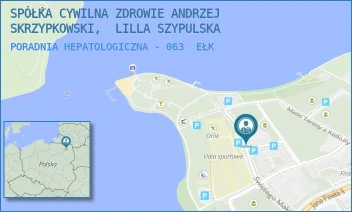 PORADNIA HEPATOLOGICZNA - 063 - SPÓŁKA CYWILNA ZDROWIE ANDRZEJ SKRZYPKOWSKI,  LILLA SZYPULSKA - ŚW. MAKSYMILIANA MARII KOLBE 10,  EŁK