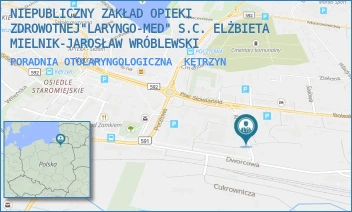 PORADNIA OTOLARYNGOLOGICZNA - NIEPUBLICZNY ZAKŁAD OPIEKI ZDROWOTNEJ"LARYNGO-MED" S.C. ELŻBIETA MIELNIK-JAROSŁAW WRÓBLEWSKI - KRÓTKA 4,  KĘTRZYN