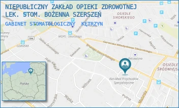 GABINET STOMATOLOGICZNY - NIEPUBLICZNY ZAKŁAD OPIEKI ZDROWOTNEJ LEK. STOM. BOŻENNA SZERSZEŃ - DASZYŃSKIEGO 31/15,  KĘTRZYN