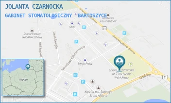 GABINET STOMATOLOGICZNY - JOLANTA CZARNOCKA - BEMA 35,  BARTOSZYCE