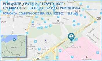PORADNIA DIABETOLOGICZNA DLA DZIECI - ELBLĄSKIE CENTRUM DIABETOLOGII - CYLKOWSCY - LEKARSKA SPÓŁKA PARTNERSKA - KRÓLEWIECKA 146,  ELBLĄG