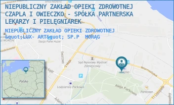 NIEPUBLICZNY ZAKŁAD OPIEKI ZDROWOTNEJ "LUX- ART" SP.P - NIEPUBLICZNY ZAKŁAD OPIEKI ZDROWOTNEJ CZAPLA I OWIECZKO - SPÓŁKA PARTNERSKA LEKARZY I PIELĘGNIAREK - WARMIŃSKA 23,  MORĄG