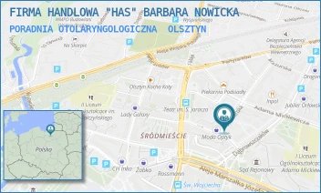 PORADNIA OTOLARYNGOLOGICZNA - FIRMA HANDLOWA "HAS" BARBARA NOWICKA - WARMIŃSKA 14/14,  OLSZTYN