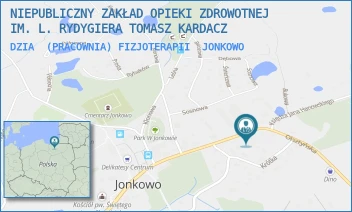 DZIA (PRACOWNIA) FIZJOTERAPII - NIEPUBLICZNY ZAKŁAD OPIEKI ZDROWOTNEJ IM. L. RYDYGIERA TOMASZ KARDACZ - KS. JANA HANOWSKIEGO 7A,  JONKOWO