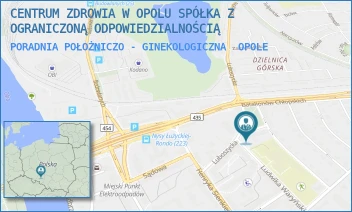 PORADNIA POŁOŻNICZO - GINEKOLOGICZNA - CENTRUM ZDROWIA W OPOLU SPÓŁKA Z OGRANICZONĄ ODPOWIEDZIALNOŚCIĄ - UL. LUDWIKA WARYŃSKIEGO 30,  OPOLE
