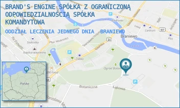 ODDZIAŁ LECZENIA JEDNEGO DNIA - BRAND'S ENGINE SPÓŁKA Z OGRANICZONĄ ODPOWIEDZIALNOŚCIĄ SPÓŁKA KOMANDYTOWA - BOTANICZNA 11,  BRANIEWO