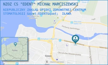NIEPUBLICZNY ZAKŁAD OPIEKI ZDROWOTNEJ CENTRUM STOMATOLOGII "EDENT" - NZOZ CS "EDENT" MICHAŁ MARCISZEWSKI - NARUTOWICZA 8A/1,  IŁAWA