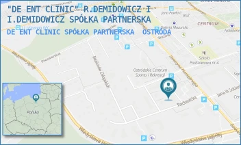 DE ENT CLINIC SPÓŁKA PARTNERSKA - "DE ENT CLINIC" R.DEMIDOWICZ I I.DEMIDOWICZ SPÓŁKA PARTNERSKA - GŁOWACKIEGO 7,  OSTRÓDA