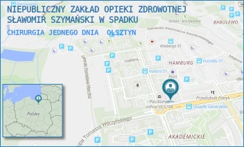CHIRURGIA JEDNEGO DNIA - NIEPUBLICZNY ZAKŁAD OPIEKI ZDROWOTNEJ SŁAWOMIR SZYMAŃSKI W SPADKU - GEN JÓZEFA HALLERA 4 B,  OLSZTYN