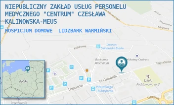 HOSPICJUM DOMOWE - NIEPUBLICZNY ZAKŁAD USŁUG PERSONELU MEDYCZNEGO "CENTRUM" CZESŁAWA KALINOWSKA-MEUS - 11 LISTOPADA 15/122,  LIDZBARK WARMIŃSKI