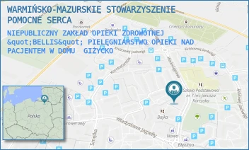 NIEPUBLICZNY ZAKŁAD OPIEKI ZDROWOTNEJ "BELLIS" PIELĘGNIARSTWO OPIEKI NAD PACJENTEM W DOMU - WARMIŃSKO-MAZURSKIE STOWARZYSZENIE POMOCNE SERCA - WODOCIĄGOWA 17,  GIŻYCKO
