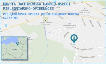 PIELĘGNIARSKA OPIEKA DŁUGOTERMINOWA DOMOWA - DANUTA JACHIMOWSKA DANMED-USŁUGI PIELĘGNIARSKO-OPIEKUŃCZE - BOLESŁAWA KRZYWOUSTEGO 2,  SZCZYTNO