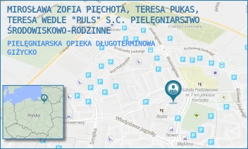 PIELĘGNIARSKA OPIEKA DŁUGOTERMINOWA - MIROSŁAWA ZOFIA PIECHOTA, TERESA PUKAS, TERESA WEDLE "PULS" S.C. PIELĘGNIARSTWO ŚRODOWISKOWO-RODZINNE - WODOCIĄGOWA 17,  GIŻYCKO