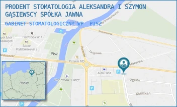 GABINET STOMATOLOGICZNY WP - PRODENT STOMATOLOGIA ALEKSANDRA I SZYMON GĄSIEWSCY SPÓŁKA JAWNA - WOJSKA POLSKIEGO 12 B,  PISZ