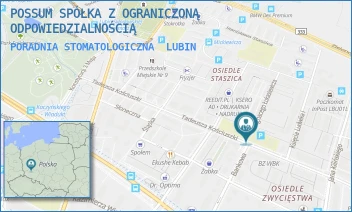 PORADNIA STOMATOLOGICZNA - POSSUM SPÓŁKA Z OGRANICZONĄ ODPOWIEDZIALNOŚCIĄ - UL. TADEUSZA KOŚCIUSZKI 9,  LUBIN