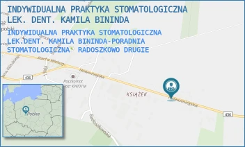 INDYWIDUALNA PRAKTYKA STOMATOLOGICZNA LEK.DENT. KAMILA BININDA-PORADNIA STOMATOLOGICZNA - INDYWIDUALNA PRAKTYKA STOMATOLOGICZNA LEK. DENT. KAMILA BININDA - 221/1,  RADOSZKOWO DRUGIE