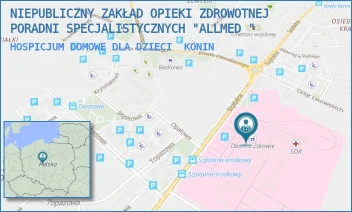 HOSPICJUM DOMOWE DLA DZIECI - NIEPUBLICZNY ZAKŁAD OPIEKI ZDROWOTNEJ PORADNI SPECJALISTYCZNYCH "ALLMED " - SZPITALNA 45,  KONIN