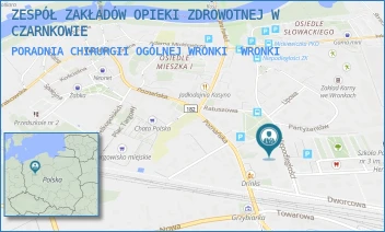 PORADNIA CHIRURGII OGÓLNEJ WRONKI - ZESPÓŁ ZAKŁADÓW OPIEKI ZDROWOTNEJ W CZARNKOWIE - PARTYZANTÓW 14,  WRONKI