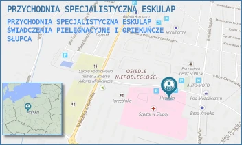 PRZYCHODNIA SPECJALISTYCZNA ESKULAP - ŚWIADCZENIA PIELĘGNACYJNE I OPIEKUŃCZE - PRZYCHODNIA SPECJALISTYCZNA ESKULAP - SIKORSKIEGO 1,  SŁUPCA