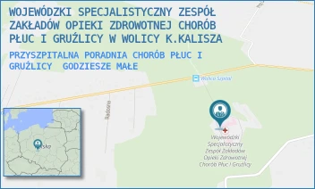 PRZYSZPITALNA PORADNIA CHORÓB PŁUC I GRUŹLICY - WOJEWÓDZKI SPECJALISTYCZNY ZESPÓŁ ZAKŁADÓW OPIEKI ZDROWOTNEJ CHORÓB PŁUC I GRUŹLICY W WOLICY - WOLICA 113,  GODZIESZE MAŁE