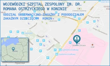 ODDZIAŁ OBSERWACYJNO-ZAKAŹNY Z PODODDZIAŁEM ZAKAŹNYM DZIECIĘCYM - WOJEWÓDZKI SZPITAL ZESPOLONY IM. DR. ROMANA OSTRZYCKIEGO W KONINIE - SZPITALNA 45,  KONIN
