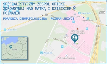 PORADNIA DERMATOLOGICZNA - SPECJALISTYCZNY ZESPÓŁ OPIEKI ZDROWOTNEJ NAD MATKĄ I DZIECKIEM W POZNANIU - ADAMA WRZOSKA 1,  POZNAŃ-JEŻYCE