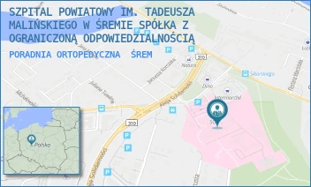 PORADNIA ORTOPEDYCZNA - SZPITAL POWIATOWY IM. TADEUSZA MALIŃSKIEGO W ŚREMIE SPÓŁKA Z OGRANICZONĄ ODPOWIEDZIALNOŚCIĄ - CHEŁMOŃSKIEGO 1,  ŚREM