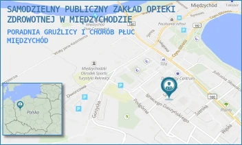 PORADNIA GRUŹLICY I CHORÓB PŁUC - SAMODZIELNY PUBLICZNY ZAKŁAD OPIEKI ZDROWOTNEJ W MIĘDZYCHODZIE - SZPITALNA 10,  MIĘDZYCHÓD