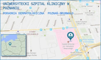 PORADNIA DERMATOLOGICZNA - UNIWERSYTECKI SZPITAL KLINICZNY W POZNANIU - PRZYBYSZEWSKIEGO 49,  POZNAŃ-GRUNWALD