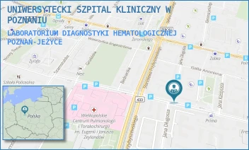 LABORATORIUM DIAGNOSTYKI HEMATOLOGICZNEJ - UNIWERSYTECKI SZPITAL KLINICZNY W POZNANIU - AUGUSTYNA SZAMARZEWSKIEGO 84,  POZNAŃ-JEŻYCE