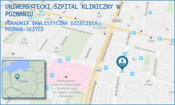 PORADNIA OKULISTYCZNA DZIECIĘCA - UNIWERSYTECKI SZPITAL KLINICZNY W POZNANIU - AUGUSTYNA SZAMARZEWSKIEGO 84,  POZNAŃ-JEŻYCE