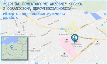 PORADNIA GINEKOLOGICZNO-POŁOŻNICZA - "SZPITAL POWIATOWY WE WRZEŚNI" SPÓŁKA Z OGRANICZONĄ ODPOWIEDZIALNOŚCIĄ - SŁOWACKIEGO 2,  WRZEŚNIA