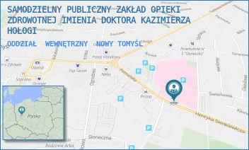 ODDZIAŁ  WEWNĘTRZNY - SAMODZIELNY PUBLICZNY ZAKŁAD OPIEKI ZDROWOTNEJ IMIENIA DOKTORA KAZIMIERZA HOŁOGI - SIENKIEWICZA 3,  NOWY TOMYŚL