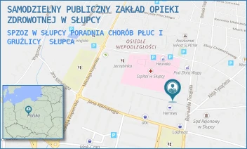 SPZOZ W SŁUPCY PORADNIA CHORÓB PŁUC I GRUŹLICY - SAMODZIELNY PUBLICZNY ZAKŁAD OPIEKI ZDROWOTNEJ W SŁUPCY - TRAUGUTTA 7,  SŁUPCA