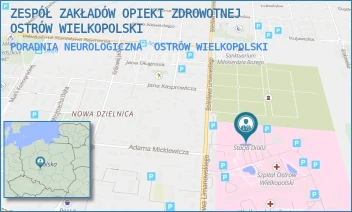 PORADNIA NEUROLOGICZNA - ZESPÓŁ ZAKŁADÓW OPIEKI ZDROWOTNEJ OSTRÓW WIELKOPOLSKI - LIMANOWSKIEGO 20/22,  OSTRÓW WIELKOPOLSKI